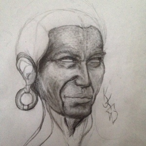 A sketch of a Indian like male.